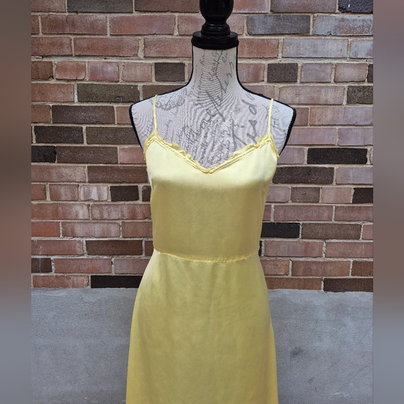 WILFRED | Millie Yellow Satin Slip Dress - Picture 2 of 6